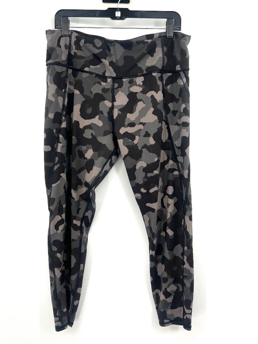 Athleta Lightning Camo 7/8 Tight Leggings Gray Black Women's XL